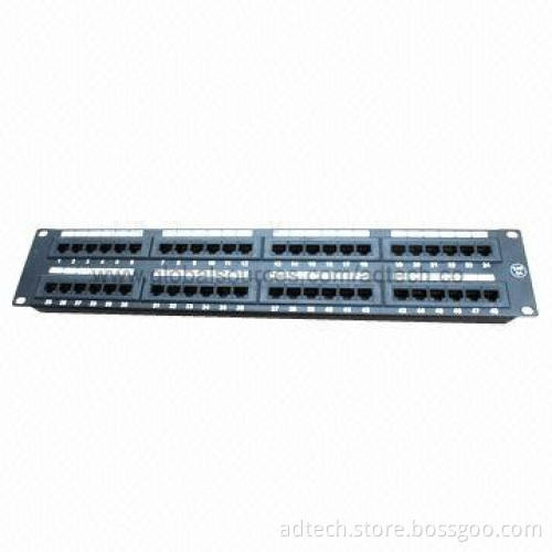Patch Panel, Cat6A UTP, 48-port 2U